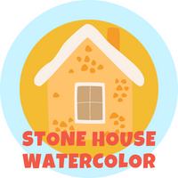 Stone House Watercolor Badge