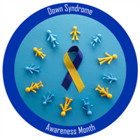 Kids Down Syndrome Awareness Month Badge